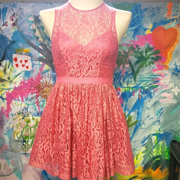 Tracy Reese Pink Lace Dress - Picture 1 of 7